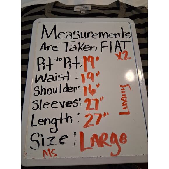 Michael Stars Quiet Luxury Women's size Large Grungecore Dani Stripped Comfy Tee - Picture 7 of 12